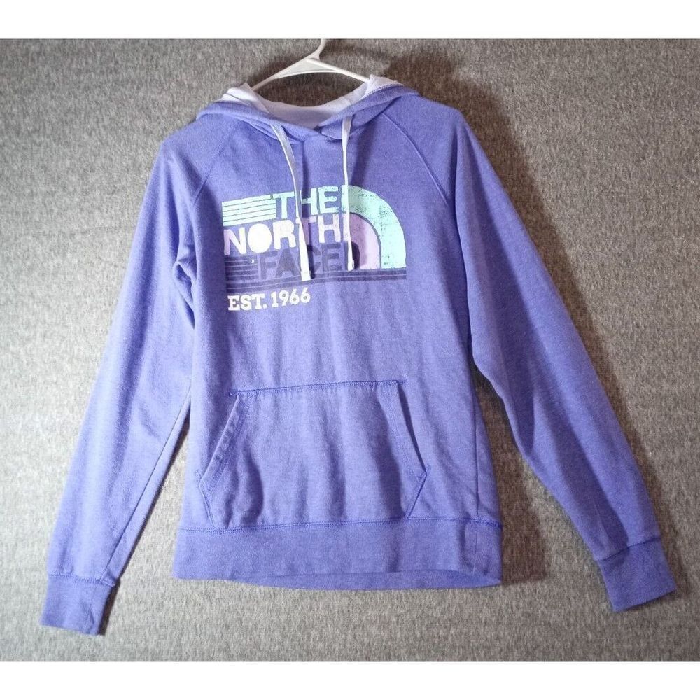 The North Face Pullover Hoodie Sweatshirt Women's Medium Purple Pockets